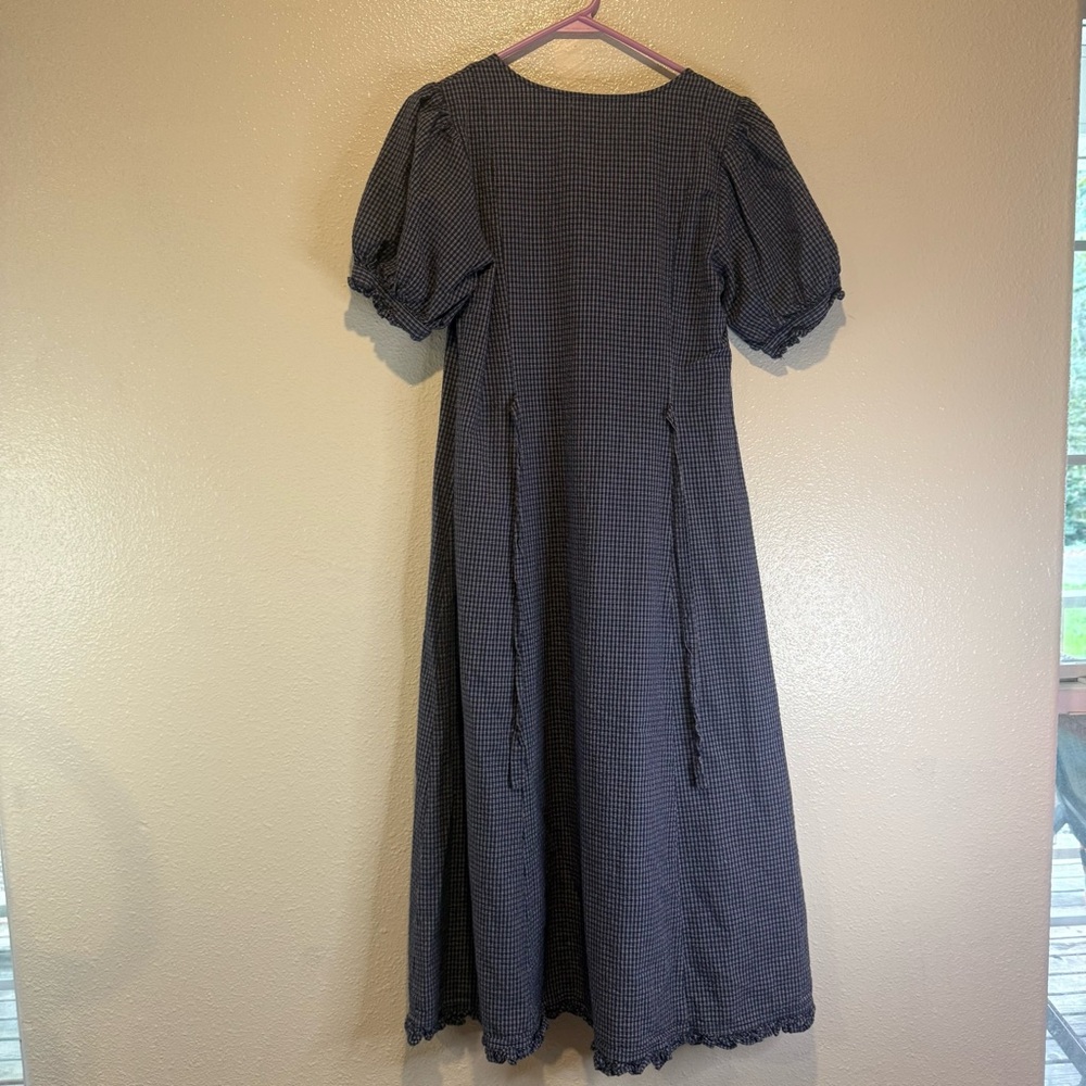 Neuflora Dover Blue Gingham Button-Front Dress - Picture 5 of 5